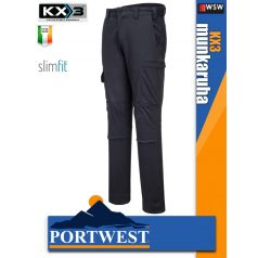 Portwest KX3 GREY prémium slimfit deréknadrág - munkaruha