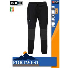 Portwest KX3 BLACK prémium flexi deréknadrág - munkaruha