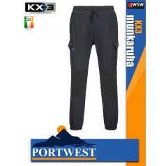 Portwest KX3 BLACK prémium flexi deréknadrág - munkaruha